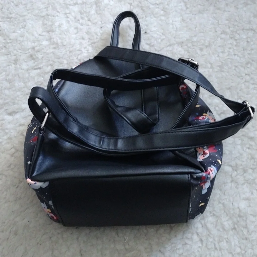 Loungefly Marvel Black Backpack with Red and Blue Accents